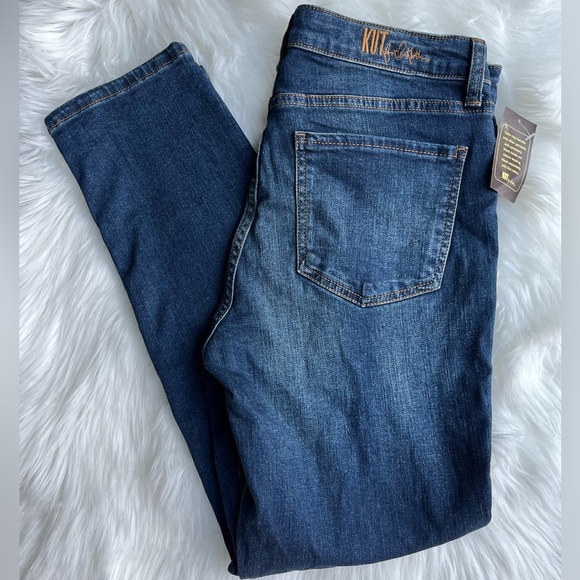 🆕 KUT from the Kloth Women's Skinny High Rise Jeans Blue Dark Wash Size 6 - Picture 1 of 12